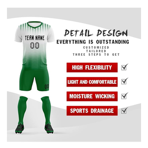 Uniformes de fútbol sublimados completos de poliéster 100% personalizados unisex al por mayor, ropa de fútbol cómoda de llevar - Product Image 2