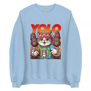 Sudadera de cuello redondo recortada con dobladillo crudo vintage de peso pesado personalizada con estampado DTG para hombre - Product Image 6