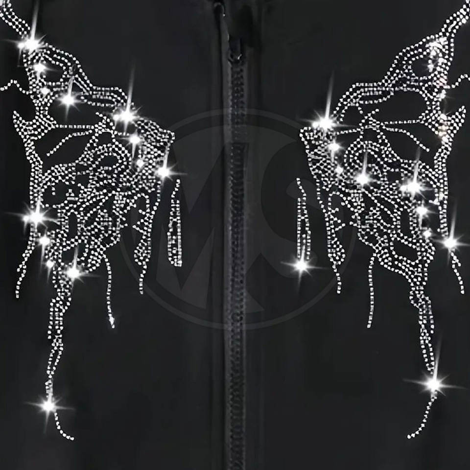Customized Your Own Design Best Grade Rhinestone Fleece Tracksuits ...