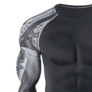 Estilo de lujo Hombres Rash Guard Venta caliente Antiarrugas Alta calidad Tasa razonable Transpirable Hombres Rash Guard con mangas completas - Product Image 5