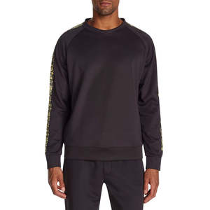 Felpa da uomo Tallia slim fit elasticizzata in maglia paisley nera - Taglia Small - Product Image 1