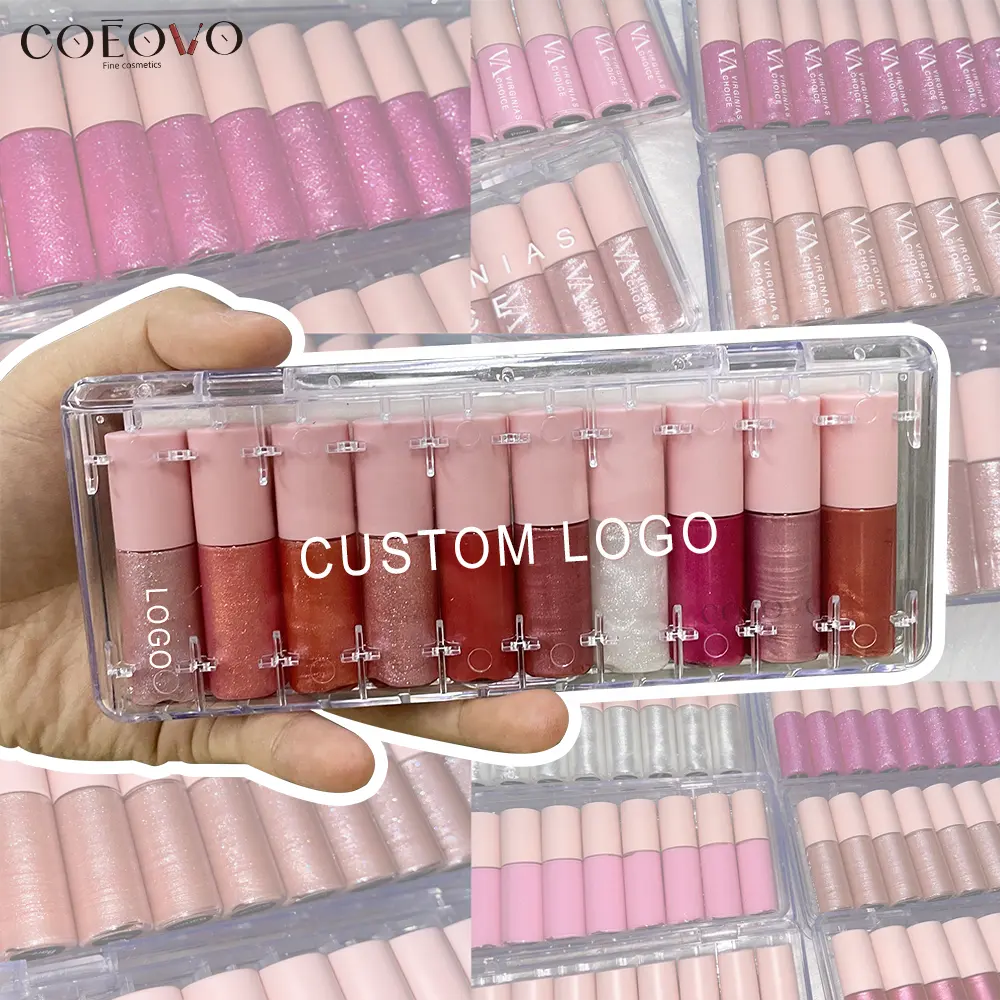 COEOVO échantillon gratuit marque privée mini brillant à lèvres mat brillant à lèvres brillant à lèvres ensemble rouge à lèvres brillant à lèvres nude