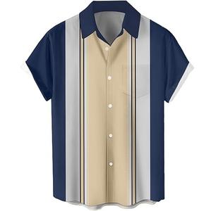 Camisas de bolos personalizadas de alta calidad OEM al por mayor camisas de bolos con diseño de panel baratas camisas de bolos sublimadas informales transpirables - Product Image 1