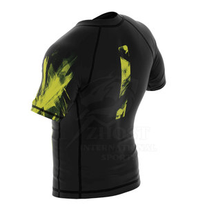 Camisetas de compresión para gimnasio, MMA, BJJ, grappling, entrenamiento, alta elasticidad, absorción de humedad, ropa superior. - Product Image 6
