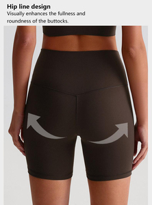 Ensemble de vêtements de sport pour femmes sur mesure, soutien-gorge sans manches confortable et short de course à dos croisé, vêtements de fitness, fournisseur - Product Image 3