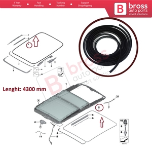 ซีลขอบกระจกหลังคาพาโนรามา BSR618 รุ่น 54107430946 สำหรับ 3 5 6 7 X1 X3 X5 RR31 RR4 - Product Image 5