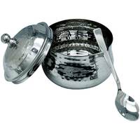 Petite marmite en acier inoxydable de haute qualité pour la cuisine à domicile, 450 ml, pour soupes et bouillons, compatible gaz et induction, nettoyage facile, design classique, avec couvercle