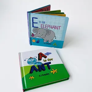 כריכה מותאמת אישית של ספר לוח לילדים בצבע מלא למינציה בכריכה קשה לילדים מודפס על נייר וקרטון