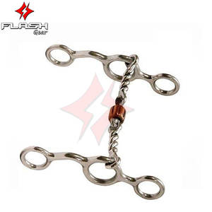 FLASH GEAR mèches de cheval pleine joue arc-en-ciel losange Snaffle acier inoxydable Eggbutt bride Bit culotte équitation formation - Product Image 2