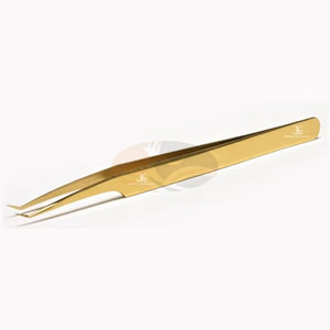 Pince à cils or JACKBILLY Outils d'extension de cils de haute précision Prix compétitifs Meilleurs services OEM Couleurs personnalisées - Product Image 1