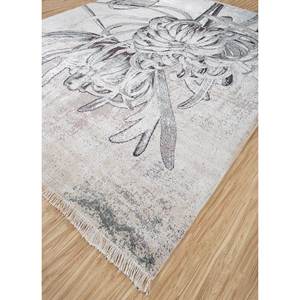 Entropy Ivory Hand Knotted Afghan Wool Silk Rugs Floral Rectangle Shape for Home Living Room <b>Hallway</b> Technique Handmade Weave - Product Image 2