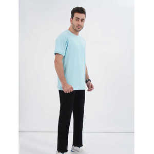 <b>Mens</b> Loose Fit Microfiber Panel O-Neck Tee 100% Cotton Quick Dry Breathable Letter Anti-Pilling Customized Pakistani Wholesale - Product Image 2