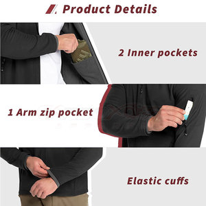 Chaquetas Softshell de estilo callejero para hombre personalizadas para invierno, abrigos térmicos impermeables para acampar al aire libre con capucha - Product Image 4