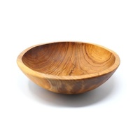Ronde houten salade schaal, milieuvriendelijk, duurzaam, luxe, elegant, voor thuis & restaurant gebruik, op maat gemaakt, groothandel
