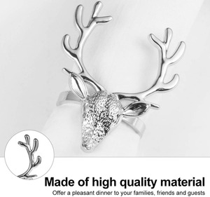 Reindeer <b>Napkin</b> Ring <b>Silver</b> Color Custom Design Elegant Tabletop and DIning Accessory Hotel and Restaurantware HORECA Supplies - Product Image 5