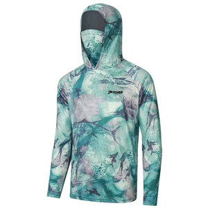 Camisa de Pesca con Capucha de Alta Calidad, 100% Poliéster, UPF 50, Ligera, Transpirable, Estampada, Absorbe la Humedad, Rendimiento Durante Todo el Día - Product Image 2