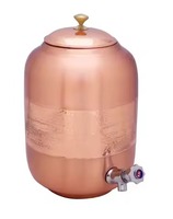 Distributeur d'eau en cuivre martelé avec robinet en acier inoxydable, moderne, fait main, grande capacité, anti-fuite, pour la maison et la cuisine