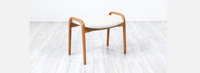 Fauteuils lounge Pamela en teck de haute qualité, ottoman finition brun brillant, réglables, écologiques, couleur personnalisée victorienne