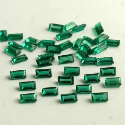 Top Quality Green Zambian Emerald Baguettes Wholesale Lot, Green Emerald Baguette Cut Gemstone Bulk Supply