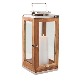 Home Decoration <b>Lantern</b> Jar Antique Candlestick Holder Wooden <b>Lantern</b> Candle Holder <b>Gold</b> Wholesale Manufacturer Supplier - Product Image 1