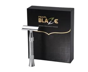 Pearl Men's grooming afeitado Maquinilla de afeitar de seguridad para hombres experiencia de afeitado Premium Blaze Pure Brass Metal - Product Image 1