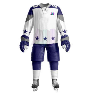 Uniforme de Hockey sobre Hielo Incluye Jersey y Pantalones 100% Poliéster Transpirable que Absorbe la Humedad Personalizado para Equipos Pedidos al por Mayor - Product Image 2