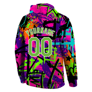 Sweat-shirts à capuche unisexes à manches longues surdimensionnés en coton 100% avec broderie 3D personnalisée, sublimation, faible MOQ, pas cher - Product Image 3