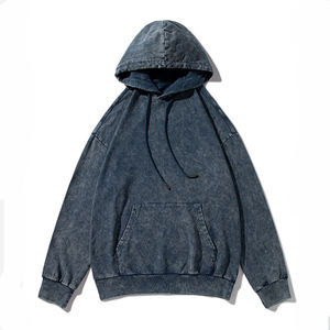 Sweat à capuche épais délavé à l'acide Sweat à capuche éponge français vintage Sweat à capuche éponge français délavé à l'acide surdimensionné - Product Image 4