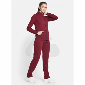 Femmes hiver solide Fitness survêtement ensemble respirant chaud à manches longues décontracté haut court à capuche pantalons de survêtement vêtements de sport OEM entretenu - Product Image 3
