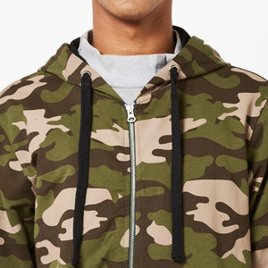 Sudadera con Capucha de Camuflaje Personalizada de Algodón para Hombre, Estilo con Cremallera Completa, Traje de Poliéster, Sudadera con Capucha de Camuflaje para Hombre - Product Image 5