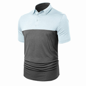 Polos de golf informales lisos de talla grande para hombre, polos de manga corta informales ajustados con logotipo y tamaño personalizados - Product Image 3