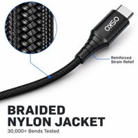 Kabel USB C ke USB C 60W 6ft, Nylon Kepang, Pengisian Cepat 3A PD, Kabel Data untuk MacBook, iPad, Ponsel Android, OEM, ODM