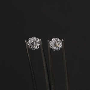 Par de diamantes cultivados en laboratorio de corte floral de 1-1 quilates para anillos de compromiso y pendientes, regalo de diamante hecho en laboratorio CVD con certificado IGI - Product Image 5