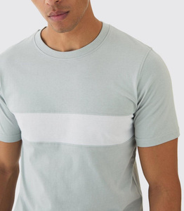 Camisetas OEM 2026 para Hombre, Corte Ajustado, Calidad de Exportación, Personalizadas con Logotipo y Bloques de Color, Venta al Por Mayor, Tallas Estándar - Product Image 3