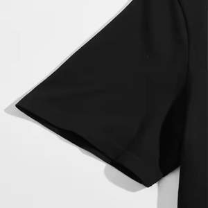 Wholesale OEM Cotton Crewneck <b>TShirts</b> | Mens Drop Shoulder Streetwear Style/Stock. - Product Image 2