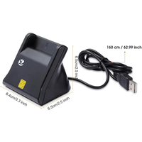 ZOWEETEK lecteur de carte USB prise en charge EMV CAC ID IC SIM SIS lecteur de carte à puce graveur Portable ATM lecteurs de cartes de crédit