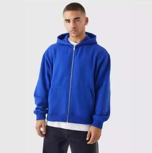 Haute qualité lavage à l'acide hommes sweat à capuche zippé surdimensionné fermeture éclair sweat à capuche lavé personnalisé unisexe nous poids lourd thermique sweats à capuche zippés - Product Image 6