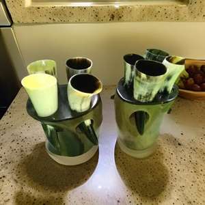 แก้ววิสกี้ทรงเขาควายแท้เป็นมิตรกับสิ่งแวดล้อมถ้วยวิสกี้ขัดเงาเรียบสำหรับเหล้าและบูร์บองสไตล์สัตว์ไวกิ้ง - Product Image 5