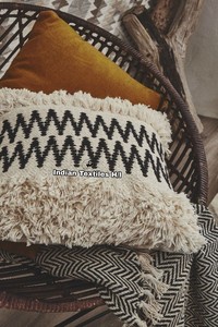 ปลอกหมอนอิงผ้าฝ้ายสไตล์โบฮีเมียนคุณภาพสูงสำหรับห้องนั่งเล่นตกแต่งบ้านปรับแต่งด้วยการออกแบบหมอนโบโฮจากสิ่งทออินเดีย h/l - Product Image 5