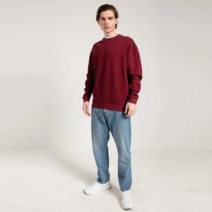 Sweat-shirt en molleton décontracté pour homme pour le printemps, motif uni, broderie de logo personnalisée, teinture unie, méthode de tissage non tissé - Product Image 6