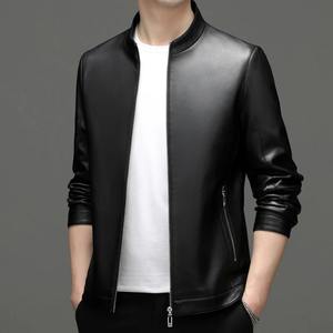 Chaqueta de cuero cálida y Polar de invierno para hombre chaqueta de cuero fabricada en color sólido en Pakistán - Product Image 5