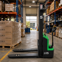 Gerbeur électrique robuste de 1,5 tonne, type marcheur, prix usine, pour entrepôt industriel