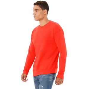 ขนาดใหญ่ที่กําหนดเองSweatshirt Bella + ผ้าใบ 3945 Unisexไหล่หล่นขนแกะสีแดงไหล่หล่นCrewneckเสื้อกันหนาวผู้ใหญ่ - Product Image 5