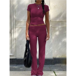 Ensemble deux pièces pour femmes 100% survêtement court en coton avec capuche vêtements durables pour femmes survêtement court pour adultes 2026 - Product Image 3