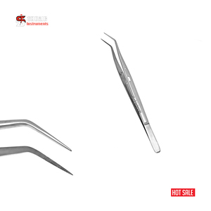 Professionnel SurgeryMeriam pansement pince à épiler 6 "pointe dentelée examen inspection des dents ensemble d'instruments chirurgicaux dentaires - Product Image 5