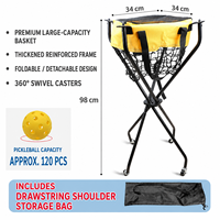 Máquina Lanzapelotas de Tenis Portátil JAS Sports con Estructura de Acero, Capacidad para 120 Pelotas, Mecanismo Plegable Multifuncional, Duradero y Ecológico
