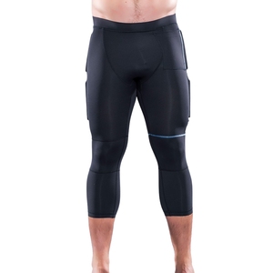 <b>Plus</b> <b>size</b> men three quarter compression tights <b>cropped</b> gym <b>leggings</b> stretch running training base layer athletic support wear - Product Image 1