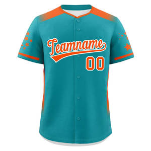 Maillot de baseball noir personnalisé, chemise boutonnée, nom et numéro personnalisés, uniforme sportif unisexe - Product Image 1