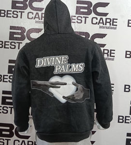 2025 logotipo personalizado DTF serigrafiado 420GSM algodón pesado Vintage lavado ácido ropa de calle de gran tamaño pulóver hombres sudaderas con capucha - Product Image 3