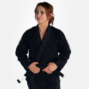 Conjunto de Uniforme de Artes Marciales Negro Personalizado, Judo, Karate, Taekwondo, Uniforme de Entrenamiento Transpirable de Secado Rápido, Algodón Elástico Resistente de 200 g/m² - Product Image 5